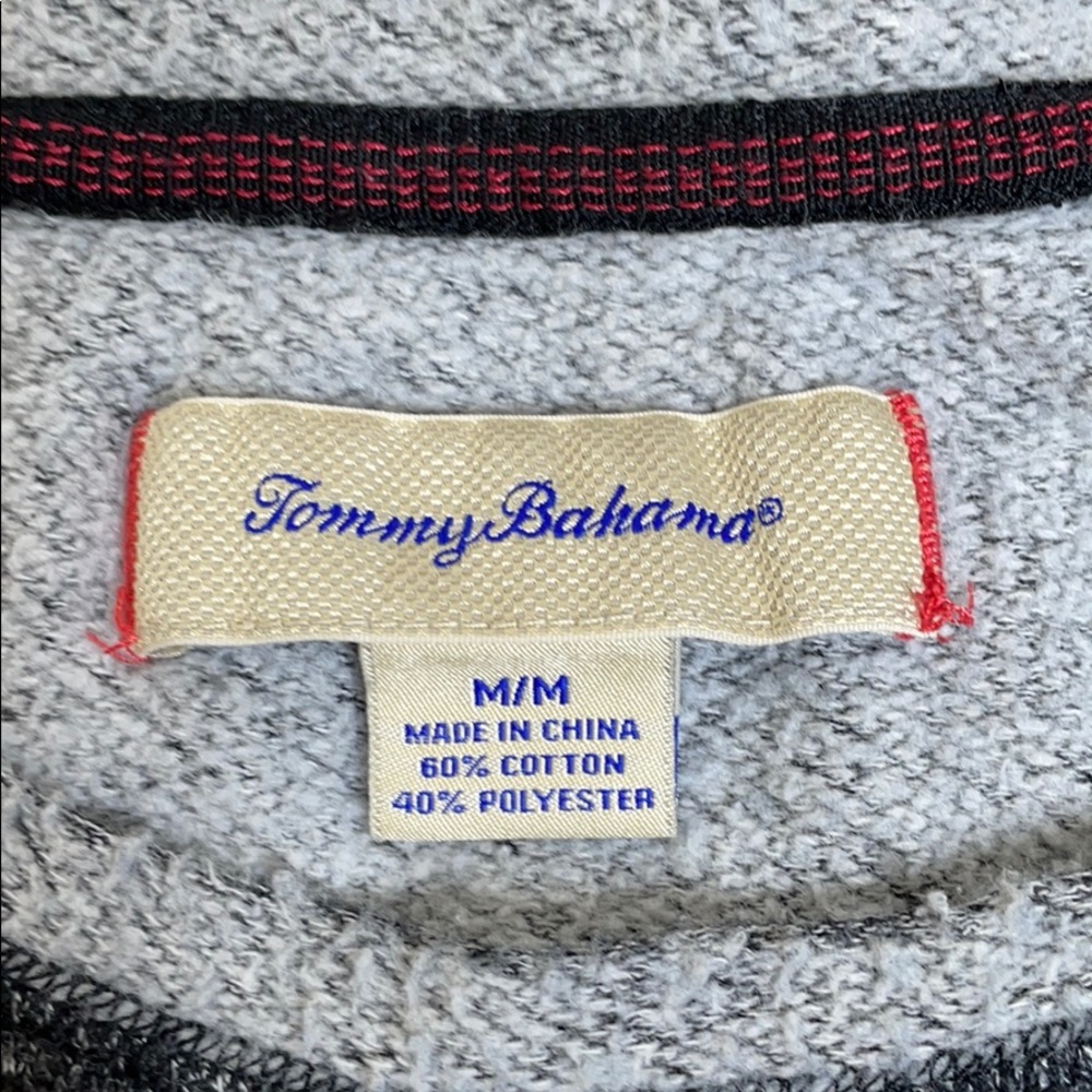Tommy Bahama Long Sleeve Sweater Pullover Gray Medium - Picture 8 of 11
